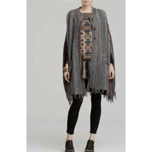 COPY - Free people Wool Blend Blanket Sweater Coat Cape C